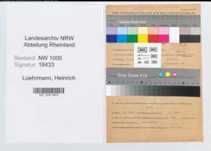 Entnazifizierung Heinrich Luehrmann, geb. 30.04.1904 (Inspektor)