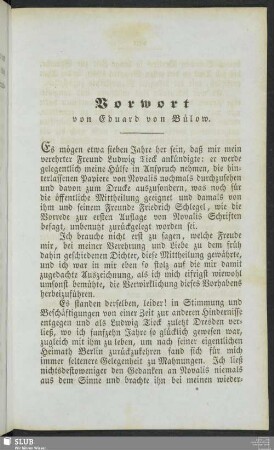 Vorwort von Eduard von Bülow