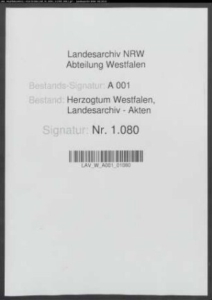 Dienstgeld-Register des Gogerichts Erwitte