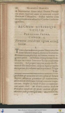 Regnum utriusque Siciliae. Periodus I.–II.