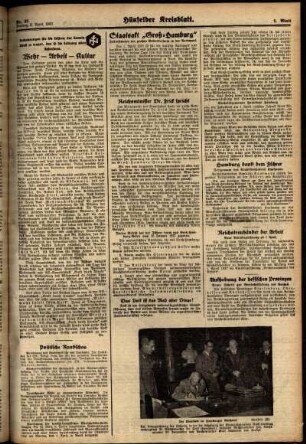 Zweite Ausgabe vom Freitag, den 02. April 1937.