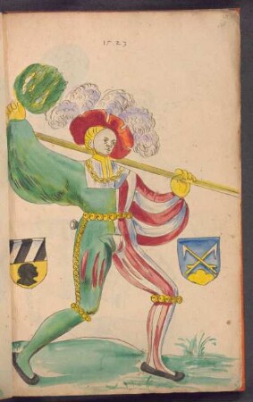 Schembartläufer mit Wappen, 1523