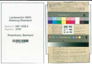 Entnazifizierung Bernhard Rosenkranz , geb. 13.04.1903 (Lehrer)