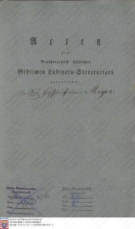 Meyer, Magdalene, Hofschauspielerin in Darmstadt