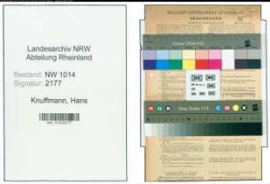 Entnazifizierung Hans Knuffmann , geb. 07.01.1920 ()