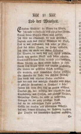 Lob der Weisheit.