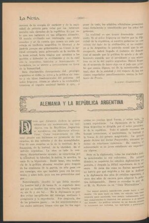 Alemania y la República Argentina