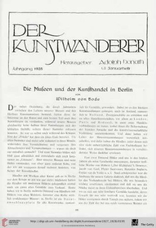 9/10: Die Museen und der Kunsthandel in Berlin