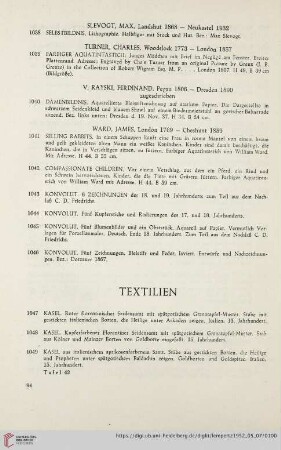 Textilien (Nr. 1047 - 1077)