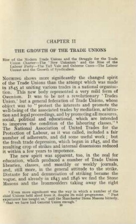 Chapter II The Growth Of The Trade Unions