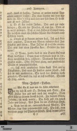Neu-Jahrs-Lieder.