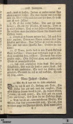 Neu-Jahrs-Lieder.