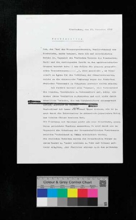 Proklamation des deutschen Schutzgebiets Kiautschou durch Kontre-Admiral Otto von Diederichs, 14. November 1897