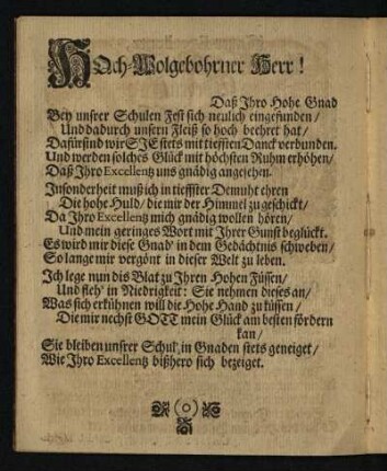 Hoch-Wolgebohrner Herr