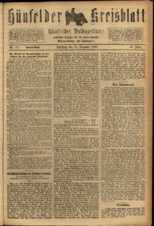 Zweite Ausgabe vom Dienstag, den 18. Dezember 1923.