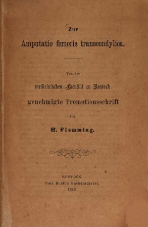 Zur Amputatio femoris transcondylica