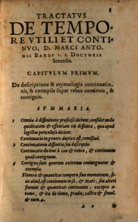 Tractatvs De Tempore Vtili, Et Continvo Ad Appellandvm, Et prosequendum : ac de continuatione Dominii, & possessionis de una in alteram personam, nec non aliis continuationibus Iudiciariis