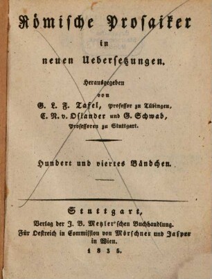 Cajus Julius Caesar's Werke, 1. Denkwürdigkeiten des Gallischen Kriegs ; 1