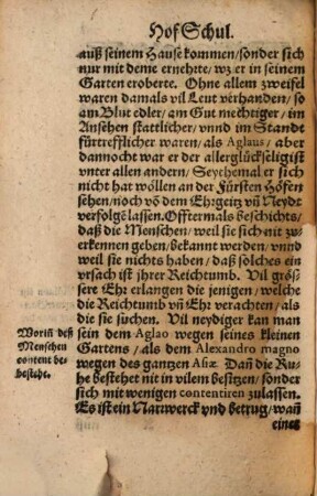 Institvtiones Vitae Avlicae, Oder HofSchul : Begreift gantz schöne, anmütige ... vnterrichtungen, ...