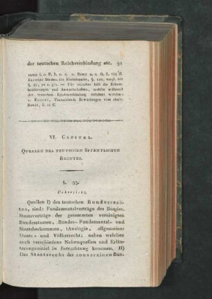 VI. Capitel. Quellen des teutschen öffentlichen Rechtes