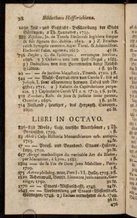 98-156, Libri in Octavo
