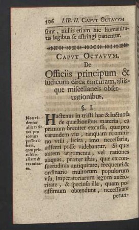 Caput octavum. De Officiis principum