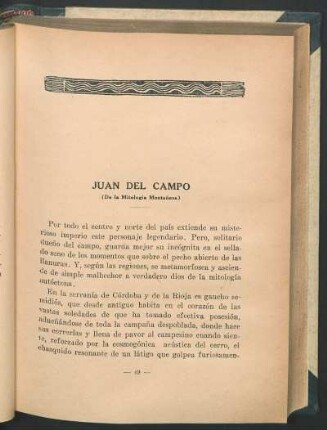 Juan del campo : (De la mitología montañesa)