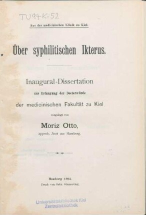 Über syphilitischen Ikterus