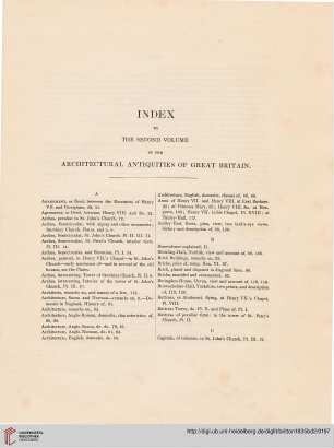 Index to the second volume