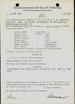 Steinhart, Karl