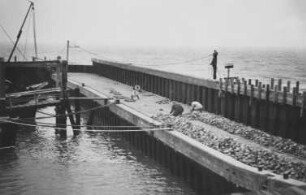Bau Hafen List auf Sylt/Nordsee