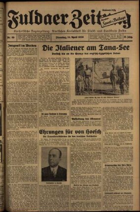Ausgabe vom Dienstag, den 14. April 1936.