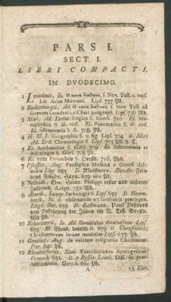 Sect. I. Libri Compacti