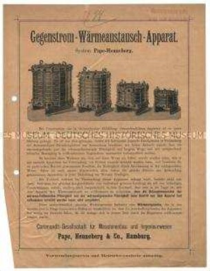 Gegenstrom-Wärmeaustausch-Apparat
