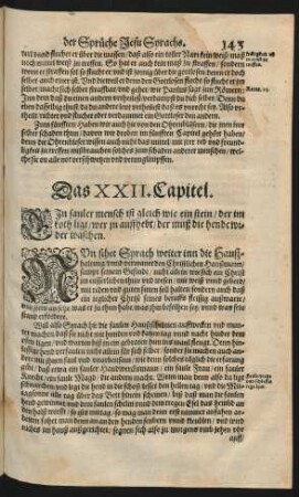 Das XXII. Capitel.