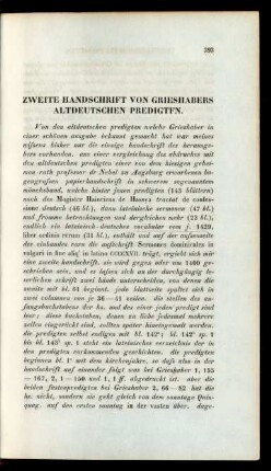 Zweite Handschrift Von Grieshabers Altdeutschen Predigten.