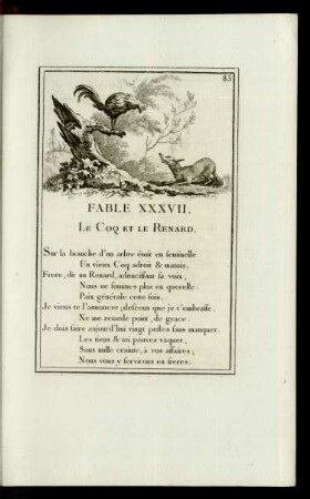 Fable XXXVII. Le Coq Et Le Renard.