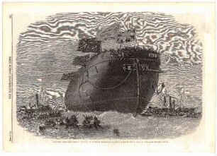 The new iron-clad fleet: launch at Chatham Dockyard of H.M.S. frigate "Royal Oak", 50 guns