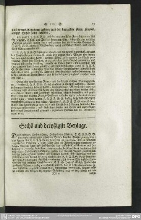 Sechs und dreyßigste Beylage