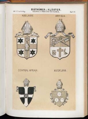 Taf. 17. Adelaide. - Antigua. - Central-Afrika. - Auckland