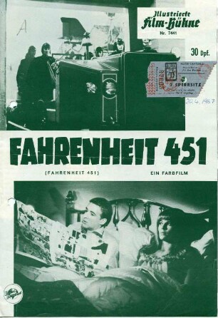 Fahrenheit 451. Illustrierte Film-Bühne Nr. 7441.