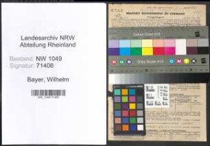 Entnazifizierung Wilhelm Bayer , geb. 27.02.1889 (Metzger)