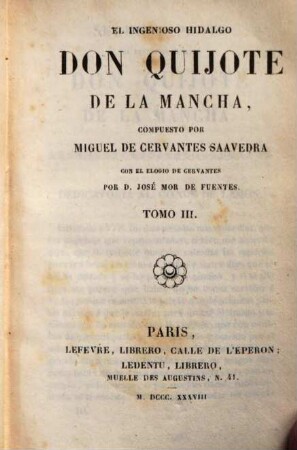 El ingenioso hidalgo Don Quijote de LaMancha. 3