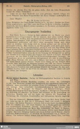 Eingegangene Neuheiten