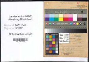 Entnazifizierung Josef Schumacher , geb. 02.01.1908 ()