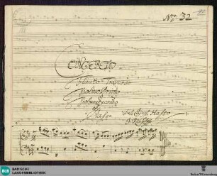 Concertos - Mus. Hs. 188 : fl, vl (2), b; D; GroF 736