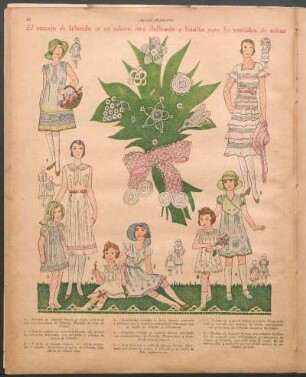 El encaje de Irlanda es un adorno muy delicado y bonito para los vestidos de niñas [Dibujos]