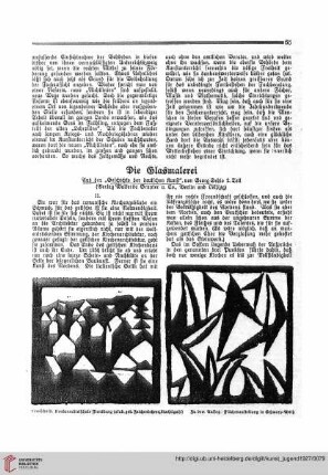 N.F. 7.1927 S. 65-68: Die Glasmalerei, [2] : aus der Geschichte der deutschen Kunst