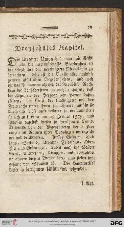 Dreyzehntes Kapitel