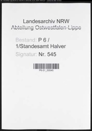 Sterberegister Standesamt Halver